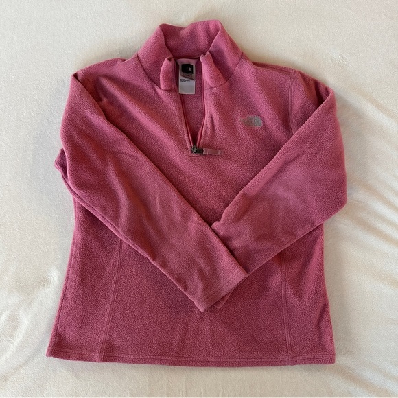 The North Face Girls XL Pink Quarter Zip Fleece Pullover Sweater - Picture 1 of 7